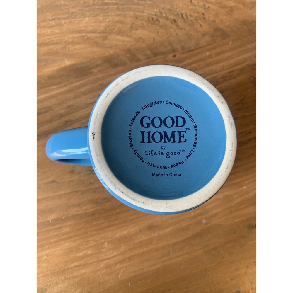 Life is Good Coffee Mug Networking Man Dog Fishing Graphic Heavy Diner Style - Picture 7 of 8